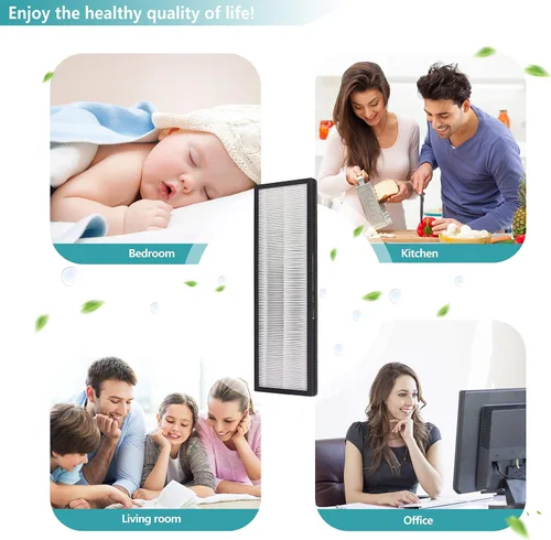 Miniatura 7 de NEA-F1 Filtro de repuesto True HEPA, compatible con purificador de aire Eureka NEA120 y purificador de aire Toshiba CAF-W36USW, paquete de 2