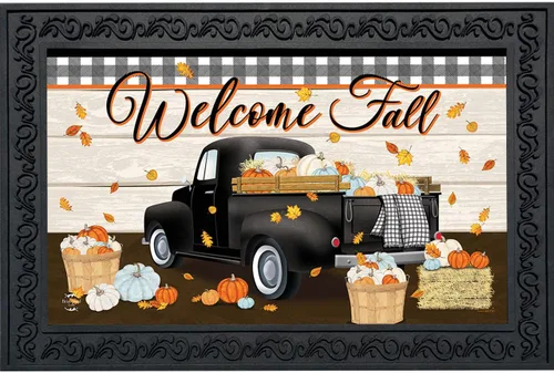 Miniatura 11 de Briarwood Lane Felpudo floral con tarro de masón de otoño