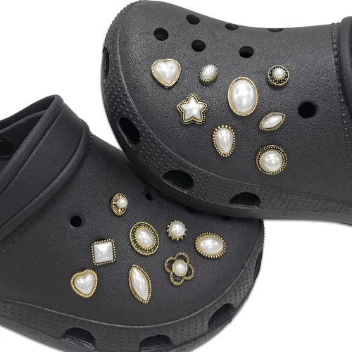 Miniatura 2 de 16 dijes de perlas para sandalias de cocodrilo con burbujas, elegantes accesorios de zapatos para mujeres, niñas, adolescentes, adultos y niños