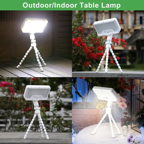 Miniatura 7 de Tryme 92 luces LED solares al aire libre impermeables con sensor de movimiento, soporte de pulpo, ángulo ajustable, lente difusora óptica, 3 modos