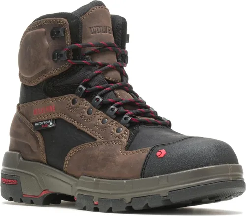 Miniatura 3 de Wolverine Legend zapatos de trabajo impermeables con puntera de composite, 6 pulgadas, para hombre Marrón oscuro