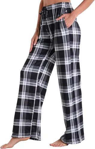 Miniatura 2 de X-Image Pantalones de pijama casuales cómodos para mujer con bolsillos y cordón
