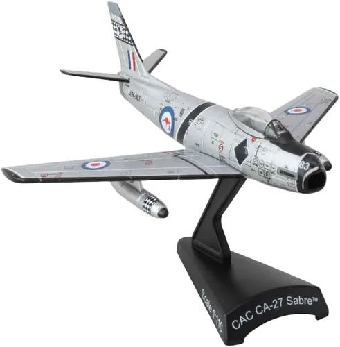 CAC Avon Sabre Royal Australian Air Force Modelo de avión fundido a presión escala 1/110 con soporte de exhibición, coleccionable altamente