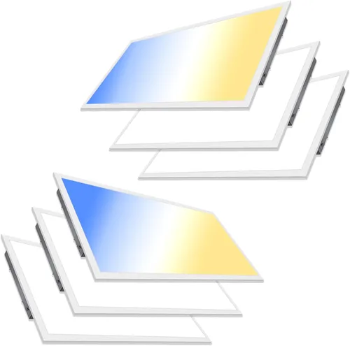Miniatura 10 de Luz de panel plano LED de 1 x 4, 5000 K, 4000 K, 3000 K, 1 x 4, lámpara de techo LED Troffer Drop, 0-10 V regulable, 100-277 V, certificación ETL