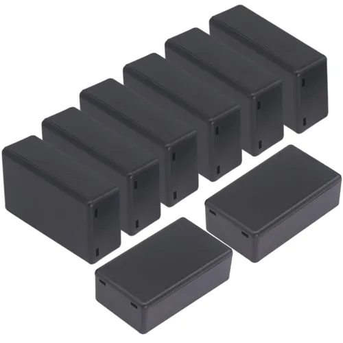 Miniatura 12 de Zulkit 12 cajas de proyecto de plástico ABS para proyectos eléctricos, caja de conexiones de energía, color negro, 1.97 x 1.10 x 0.59 pulgadas