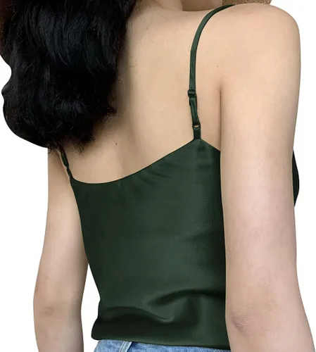 Miniatura 3 de Camisola sexy de seda sin mangas sin mangas con suave satén
