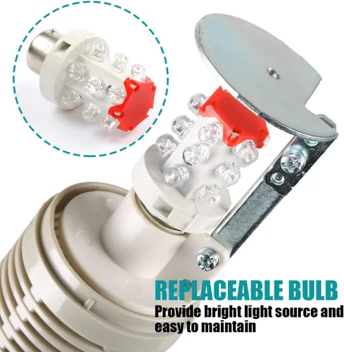 Miniatura 4 de Luz de advertencia industrial de la pila LED de 1 capa con el zumbador para la seguridad, DC 12V