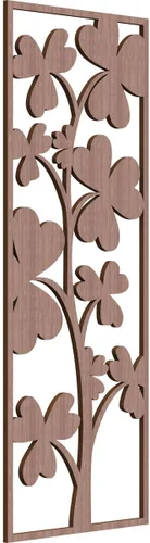 Miniatura 76 de 9 3/8 pulgadas de ancho x 24 3/8 pulgadas de alto x 1/4 pulgadas de alto, Bradford Paneles de pared decorativos de madera de calado, roble rojo rojo