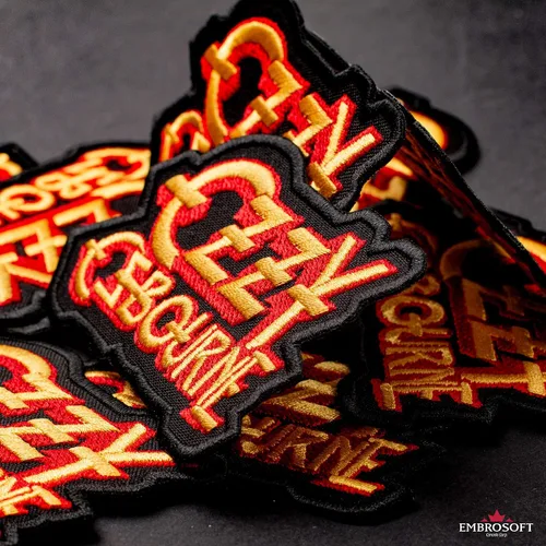 Miniatura 4 de Ozzy Osbourne Patch, Yellow Red, Hard Rock, Heavy Metal BandEmbroideredIron On (3.5" x 2.3")