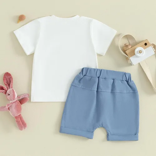 Miniatura 7 de Karesoull Conjunto de 2 piezas de ropa de Pascua para bebé, conjunto de ropa de Pascua para niños pequeños