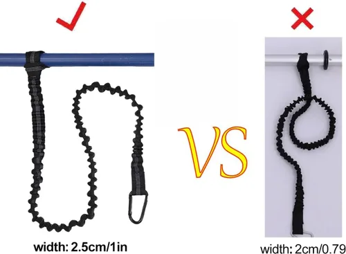 Miniatura 4 de Paddle Leash Kayak Paddle Holder Tool Lanyard - 2 Pack Stretchable Paddle Strap with Carabiner Secure Leash Lanyard Rope for SUP Kayak Canoe Paddle