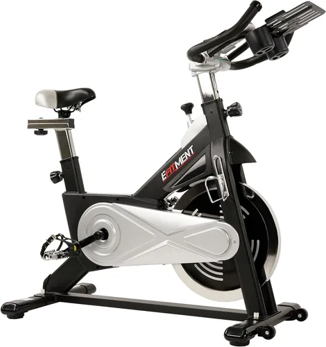Miniatura 11 de EFITMENT Exercise Bike, Indoor Cycling Bike for Home Cardio, Low Noise Stationary Bikes with Adjustable Magnetic, LCD Monitor, Pulse Grips, Device