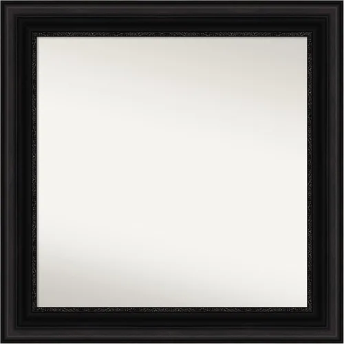 Miniatura 356 de Amanti Art Espejo personalizado, espejo de baño negro puente, espejo de pared o espejo de tocador de baño sobre el fregadero (26 x 26 pulgadas)