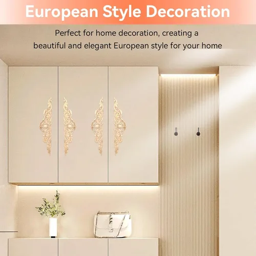 Miniatura 3 de Onlay de madera, apliques de madera sin pintar y onlays para muebles, apliques decorativos de madera, apliques de madera y onlays muebles Onlay