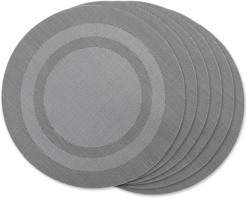 Miniatura 12 de DII PVC Tabletop Collection Woven Indoor / Outdoor - Juego de manteles individuales, 13x17.25, aguamarina, 6 piezas
