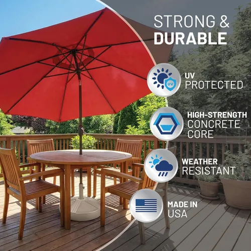 Miniatura 5 de US Weight Base de sombrilla duradera de 50 libras diseñada para ser utilizada con una mesa de patio