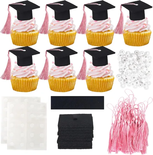 Miniatura 16 de 1 pieza de decoración para pastel de clase 2025 con purpurina, tapa de graduación 2025, decoración de pastel de felicitaciones para 2025, decoración