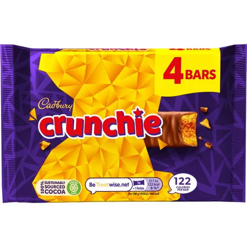 Miniatura 6 de Cadbury Crunchie (4 x 26.1g barras de chocolate) 104.4g Chocolate del Reino Unido / Chocolate británico