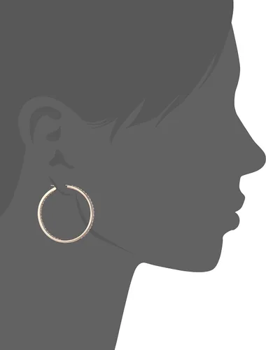 Miniatura 2 de Tienda Collection Platinum or Gold Plated Sterling Silver Inside-Out Hoop Earrings made with Infinite Elements Zirconia