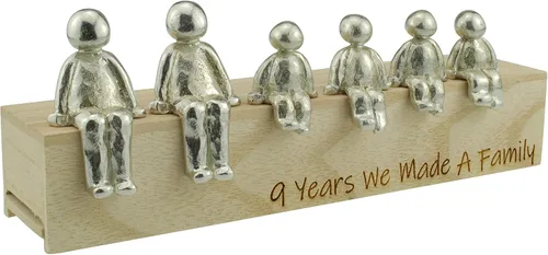 Miniatura 4 de Idea del 9º aniversario – 9 años que hicimos un adorno de metal familiar – Elige tu combinación familiar (1 niño)
