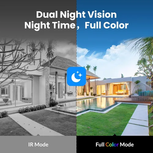 Miniatura 4 de Aurumbach - Cámara de seguridad solar e inalámbrica para exteriores, visión nocturna a color, 2K, detección de movimiento PIR, batería, WiFi 2.4