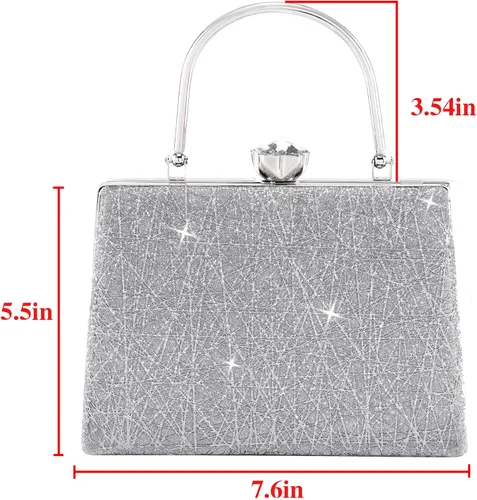 Miniatura 4 de CHIC DIARY Bolso de noche para mujer con asa superior