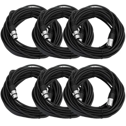 Miniatura 5 de Seismic Audio SAXLX-2Brown-Paquete de 6 cables de conexión XLR de 2 pies marrones - Cables de micrófono - Cables XLR macho a hembra - 2 pies