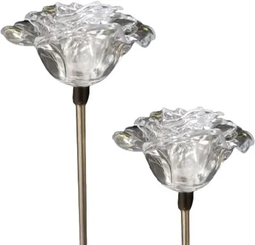 Miniatura 14 de Starry Illuminate - Juego de 2 luces solares de estaca para jardín, estilo cambiante de color (pata de perro)