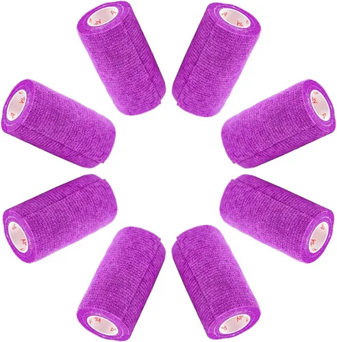 Miniatura 14 de Cinta adhesiva para veterinarios (negro) (paquete de 2) (4 pulgadas x 15 pies), autoadhesiva, adherente, cohesiva, flexible, autoadhesiva, rollo