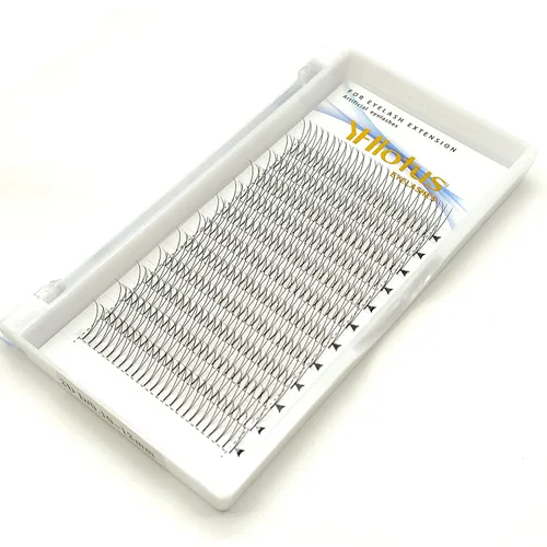 Miniatura 4 de Pro Made - Extensiones de pestañas 2D con volumen de 0.004 in de grosor, tallo corto ruso, natural, suave, 0.315-0.591 in, extensiones 2D