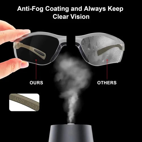 Miniatura 5 de xaegistac Gafas de tiro antivaho, protección ocular para el campo de tiro, lentes de seguridad ajustables con estuche rígido con cremallera Marco