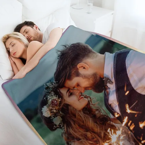 Miniatura 4 de Manta personalizada con foto, Día de la Madre personalizada para mamá y papá, mejor mamá del mundo