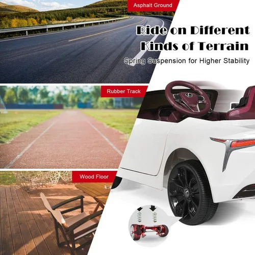 Miniatura 7 de Costzon Lexus LC500 - Vehículo eléctrico con licencia para montar en coche, con batería de 12 V, control remoto, 3 velocidades, luces LED, bocina