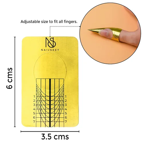 Miniatura 2 de Formas de Uñas para Constructor de Gel - 100 Piezas Calcomanías Autoadhesivas de Extensión de Uñas para Acrílico, UV y Poly Gel con Guía