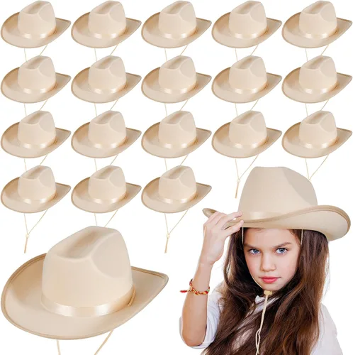 Miniatura 13 de Hercicy Sombreros de vaquero para niños pequeños, sombrero de vaquera para niños y niñas, accesorios de disfraz de bebé, suministros de fiesta