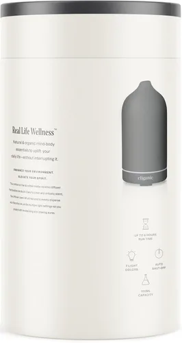 Miniatura 3 de Cliganic Difusor de cerámica (negro), 3.4 fl oz ultrasónico para aceites esenciales aromaterapia, hogar y oficina