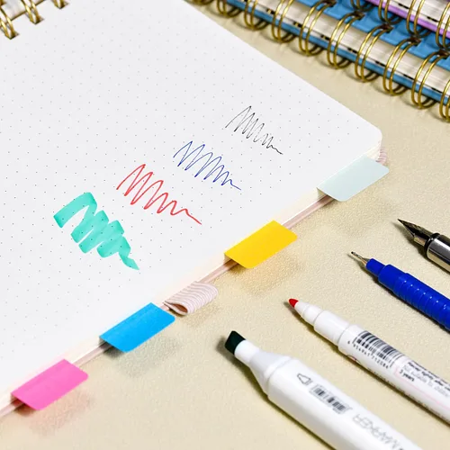 Miniatura 6 de POPRUN - Cuaderno de notas con espiral y puntos, diario A5 de 5.75" x 8.25", papel grueso de 120 gsm, 141 páginas numeradas, tapa dura para hombres