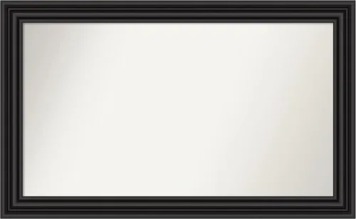 Miniatura 461 de Amanti Art Espejo personalizado, espejo de baño negro puente, espejo de pared o espejo de tocador de baño sobre el fregadero (26 x 26 pulgadas)