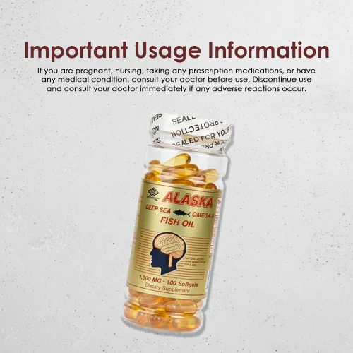 Miniatura 5 de Aceite de pescado Omega-3 de Alaska 1000 mg cápsulas blandas – capturado en la naturaleza, purificado y de origen sostenible – rico en EPA y DHA