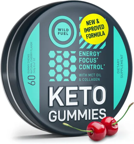 MCT Oil Keto Gummies - Gomitas de colágeno potenciador del metabolismo – Gomitas de energía masticables de energía para preentrenamiento, energía