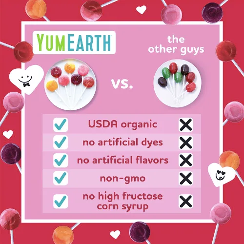 Miniatura 5 de Yumearth Organic Valentines Surtido Pops & Gummy Fruits, 266 GR