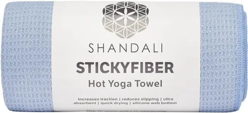 Shandali Toalla de yoga caliente – tamaño esterilla, microfibra, súper absorbente, antideslizante, sin lesiones, 24 x 72 pulgadas – La mejor toalla