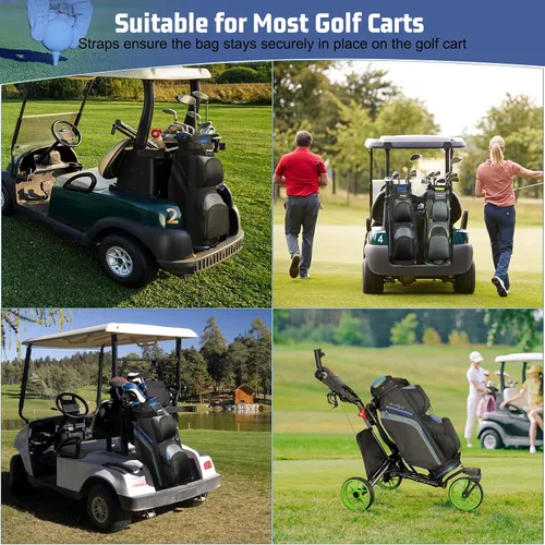 Miniatura 6 de Cart Golf Bag 15 Way Organizer Divider Top Golf Club Bags Lightweight Golf Cart Bags for Men Women with Cooler, Rain Cover