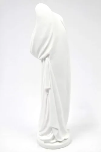 Miniatura 8 de Estatua blanca de la Virgen María con el bebé Jesús niño de 18 pulgadas, estatua blanca hecha en Italia
