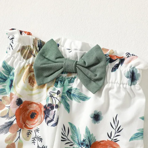 Miniatura 157 de Kucnuzki Conjunto de ropa para bebé niña pequeña, camisa de manga con volantes, pantalón floral, ropa de otoño e invierno para niña