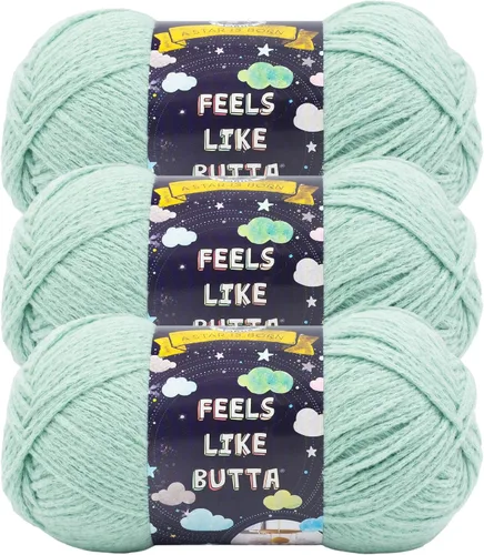 Miniatura 49 de Lion Brand Yarn - Hilo Feels Like Butta, hilo aterciopelado suave para tejer y hacer ganchillo, paquete de 1, Negro