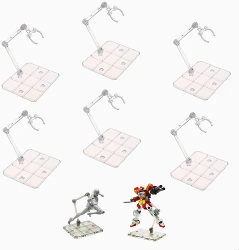 TSY TOOL 6 piezas de soporte para figuras de acción HG144, base de exhibición, soporte para modelo de muñeca compatible con juguete Gundam HG RG SD