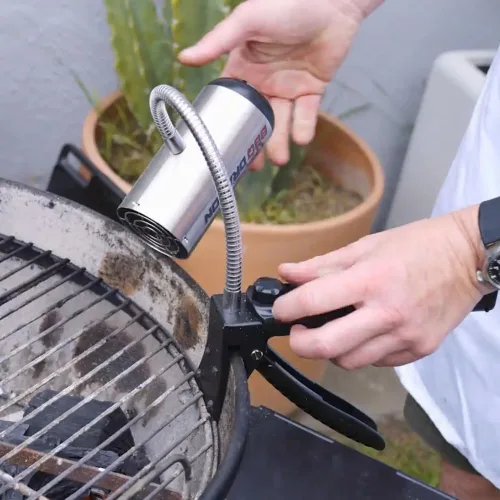 Miniatura 4 de Ventilador de carbón BBQ Dragon - Ventilador de parrilla inalámbrico para acampar, chimenea y parrillas - Ventilador de aire BBQ resistente