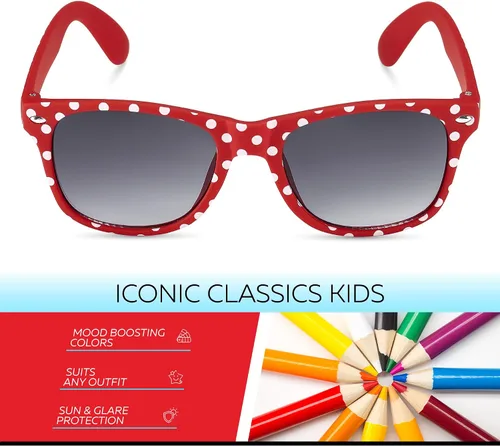 Miniatura 198 de Retro Rewind Lentes de sol para niños y niñas de 3 a 12 años, inastillables, UV400, lentes de sol para niños pequeños