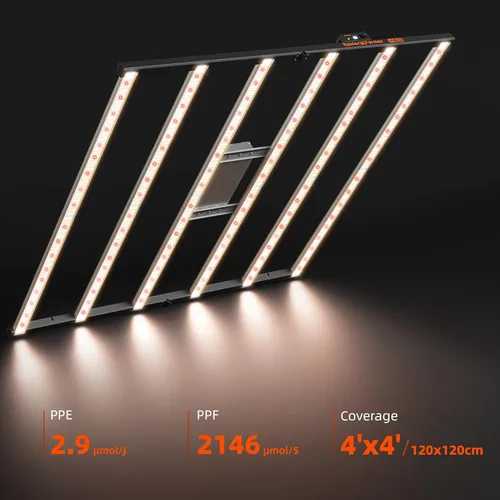 Miniatura 9 de Spider Farmer SE7000 - Luz LED de crecimiento de 730 W, cobertura de 5 x 5 pies, estilo de barra regulable de espectro completo, control